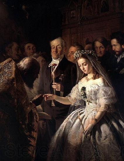 Vasiliy Pukirev The Arranged Marriage Germany oil painting art